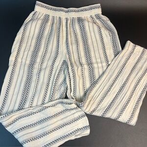 Madewell Black and White Textured Pants